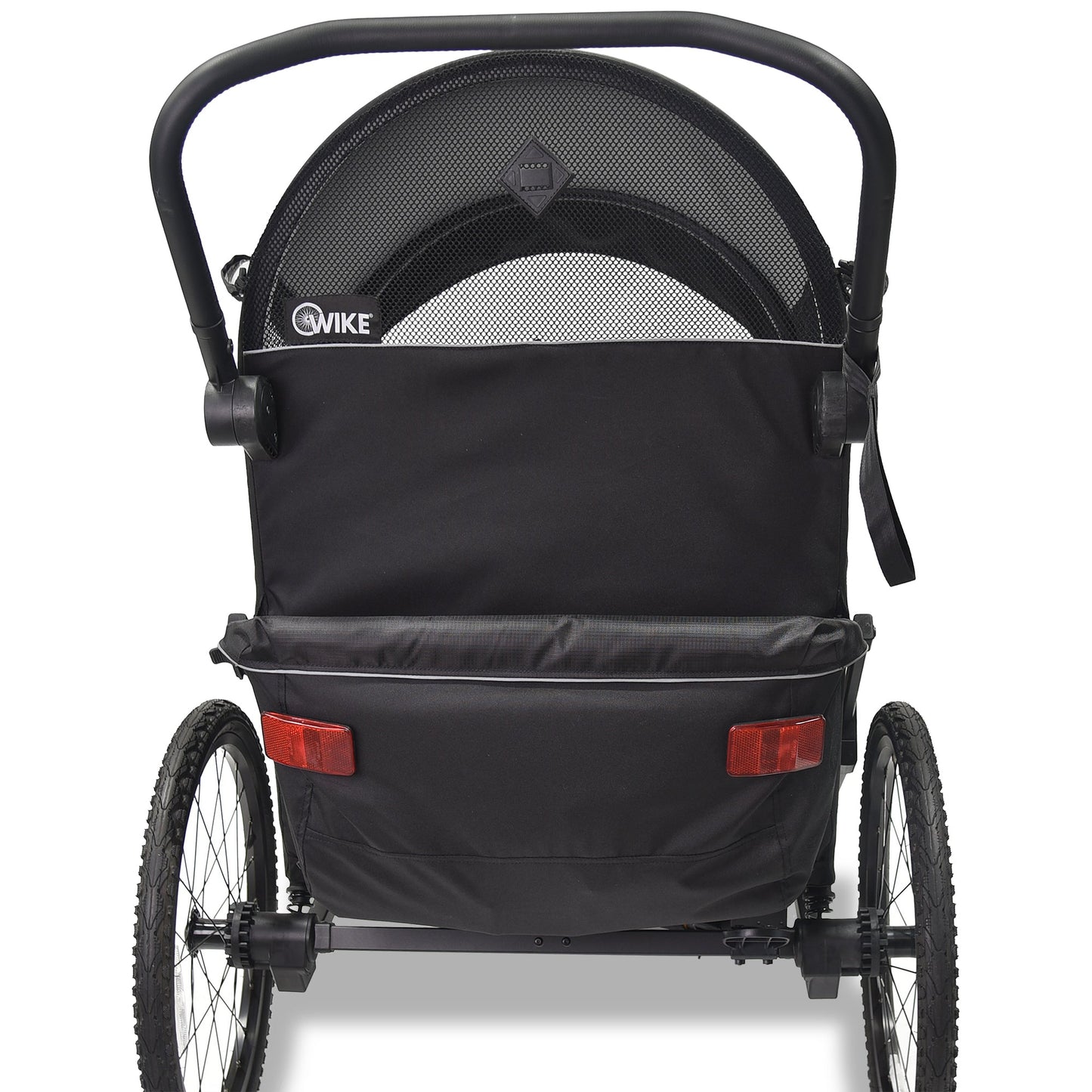 Wike Premium Suspension Children's Bike Trailer with Stroller & Jogging Kit - Black