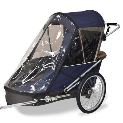 Wike Special Needs Large Bike Trailer with Stroller & Jogging Kit - Navy & Brown